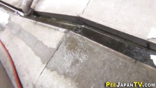 Horny asians peeing