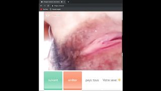 Omegle Nasty Chinese Gal with Unshaved Beaver Taunt me till i Jism