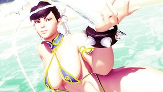 #SFVAE Chun Li (over Kolin) vs Mai (swimsuit Edition) SFVAE Mods