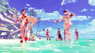 #SFVAE Chun Li (over Kolin) vs Mai (swimsuit Edition) SFVAE Mods