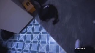 POINT OF VIEW- Ginormous chubby Bum Earthquake on my Thick Ebony Spear!