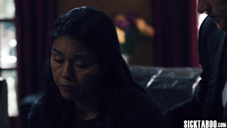 MILF enjoyed sex with husbands stepson