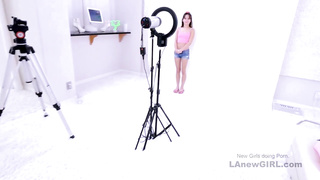 Perfect skinny teen gets used to big cock