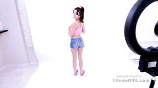 Perfect skinny teen gets used to big cock