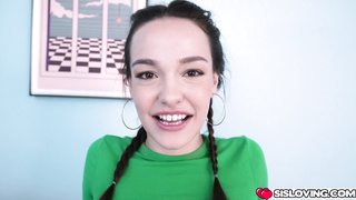 Stepsister asking if her tits are too big