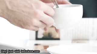 creampie she has a hard anal morning with her husband