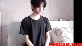 Femboy cam home video