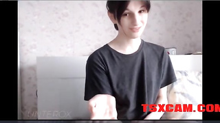Femboy cam home video