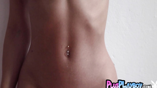 Perfect ass blonde teen posing naked