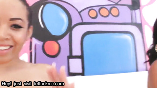 cumshot two hot teen step sisters share orgasms on family couch