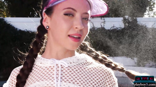 Big ass teen model shows flawless body