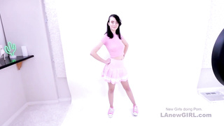 Girl uses teen look to make big cock cum