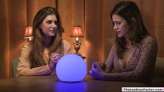 Lesbian milf psychic licking sexy client