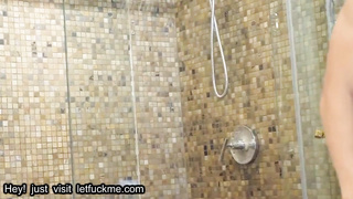 blowjob - showering best friend cock finally gets drained