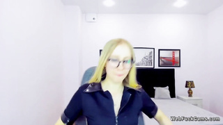 Blonde small tits Belarus babe on webcam