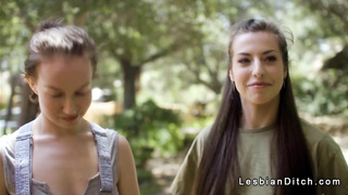 Plumbers apprentice eats pussy to rich brat lesbian