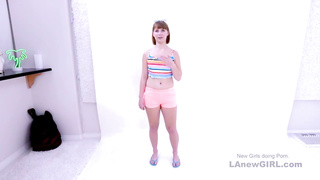 Hot Girl gets cock too big for her pussy in studio