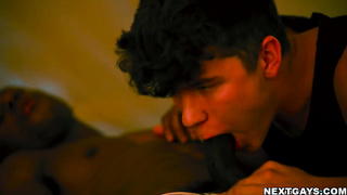 Jaden Marcos hunts for a cock on the woods