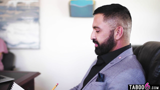 Bisexual gay threesome in the office