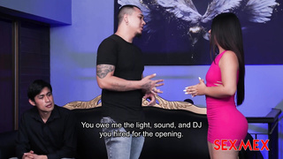 Big booty girl pays with her body.