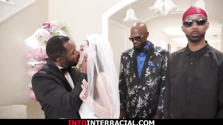 Bride has the best bbc gangbang wedding