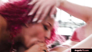 Big cock tgirl Olivia Would bangs ebony