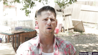 Tgirl alien Emma Rose needs a cum sample