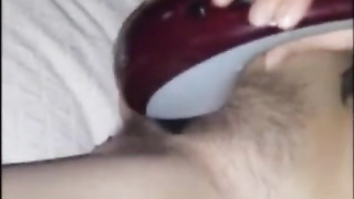 wonderful massage for my hairy pussy