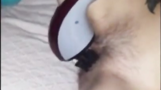 wonderful massage for my hairy pussy