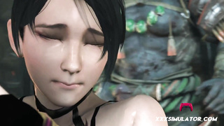Monster Black Cock 3D HENTAI Cartoon Sex