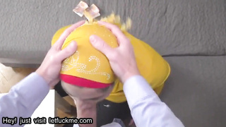 cumshot innocent blowjob from busty muslim