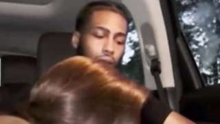 Ebony Slut Sucking BBC in Public