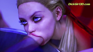 ULTRA Realistic 3D Shemale MILF Masturbates