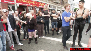 Tied in ropes, pissed and fucked in public!