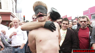 Tied in ropes, pissed and fucked in public!