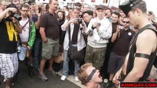 Tied in ropes, pissed and fucked in public!