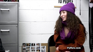 Curly Latina suspect sucks officers cock