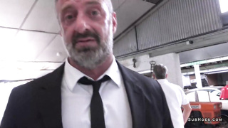 Doggy banging on blonde slut Charlie Rae