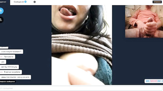 Hot brunette showing me hot nipples