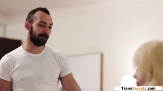 Bossy busty tgirl Gracie Jane anals guy