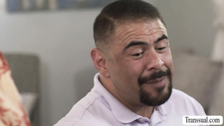 Fat dude Draven Navarro analed by TS Eva Maxim