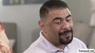 Big ass dude Draven Navarro analed by TS Eva Maxim