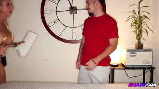 Cumshot Treatment - Big Boob MILF Massage Bella