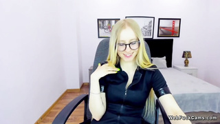 Small tits amateur blonde beauty on webcam