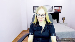 Small tits amateur blonde beauty on webcam