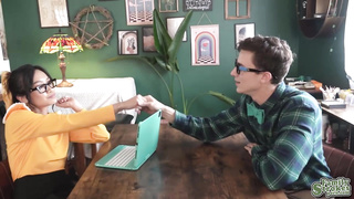 Parker sensually indulged on the table