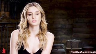 Blonde locked against the wall and fingered