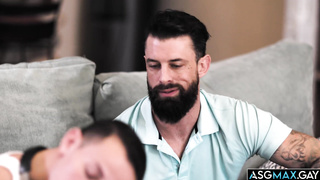 Stepson caught masturbating by his stepdad