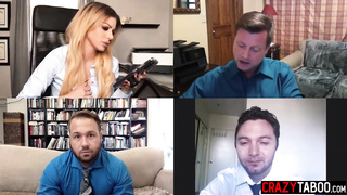 MILF solo fuck during video conference