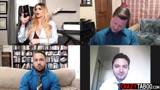 MILF solo fuck during video conference